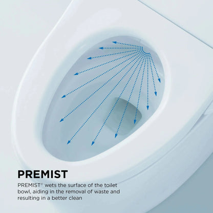 TOTO Carlyle II 1G One-Piece 1.0 GPF Universal Height Toilet and S7A Bidet Seat MW6144736CUFG#01 - EverFlow Bidets