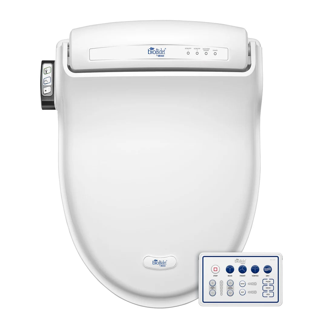 Bio Bidet BB-1000 Supreme Bidet Toilet Seat With Remote, Strong Wash, Heated Seat and Pulsating Wide Cleaning - EverFlow Bidets