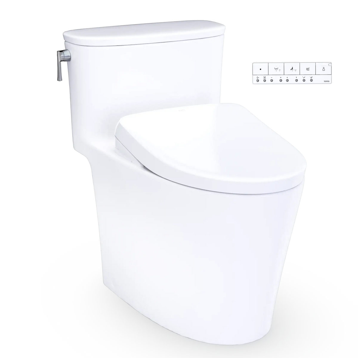 TOTO Aurora 1G WASHLET+ S7 One-Piece Elongated 1.0 GPF Universal Height Toilet MW6864726CUFG#01