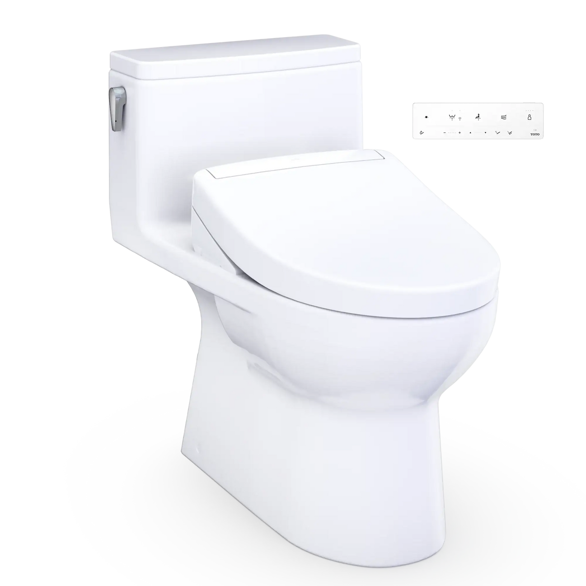 TOTO Redington WASHLET+ S5 One-Piece Elongated 1.28 GPF Universal Height Toilet MW6723446CEFG#01