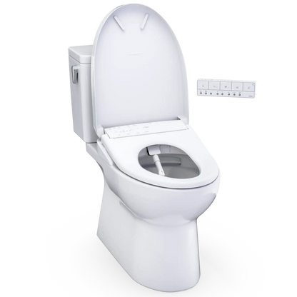 TOTO Glaston 1G WASHLET+ S7 Two-Piece Elongated 1.0 GPF Universal Height Toilet MW4724726CUFG#01