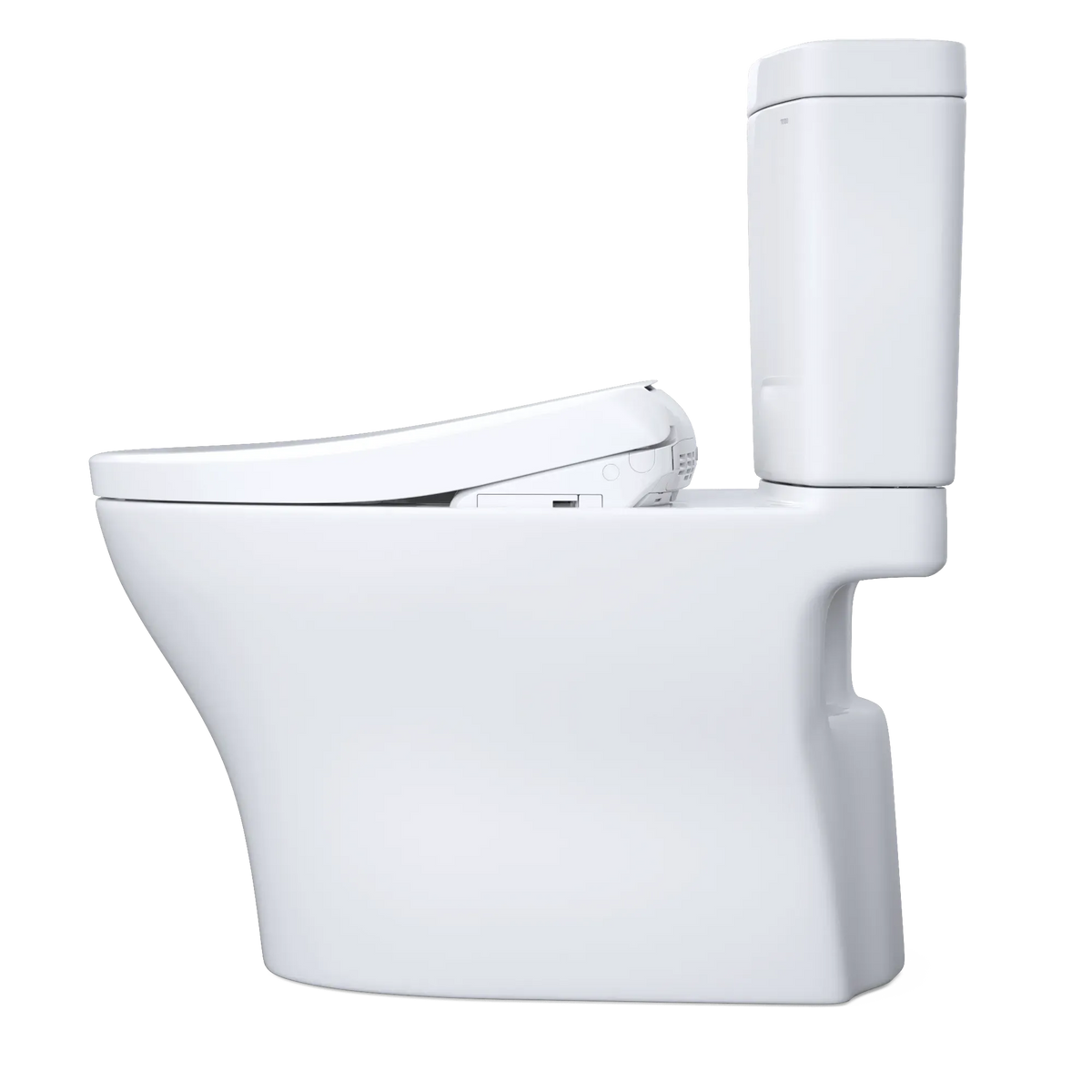 TOTO Aquia IV Two-Piece Dual Flush 1.28 and 0.9 GPF Standard Height Toilet and Contemporary S7A Bidet Seat MW4464736CEMGN#01 - EverFlow Bidets