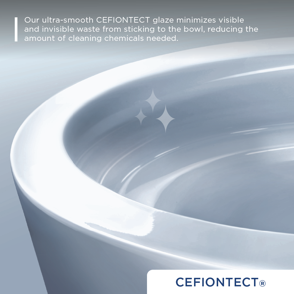TOTO Ultramax WASHLET+ S7 One-Piece Elongated 1.28 GPF Universal Height Toilet with CEFIONTECT MW6184726CEFG#01