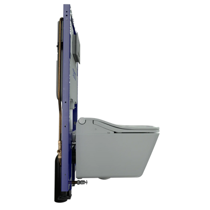 TOTO SP wall-hung toilet shown with the DuoFit in-wall dual-flush tank and carrier system for concealed installation