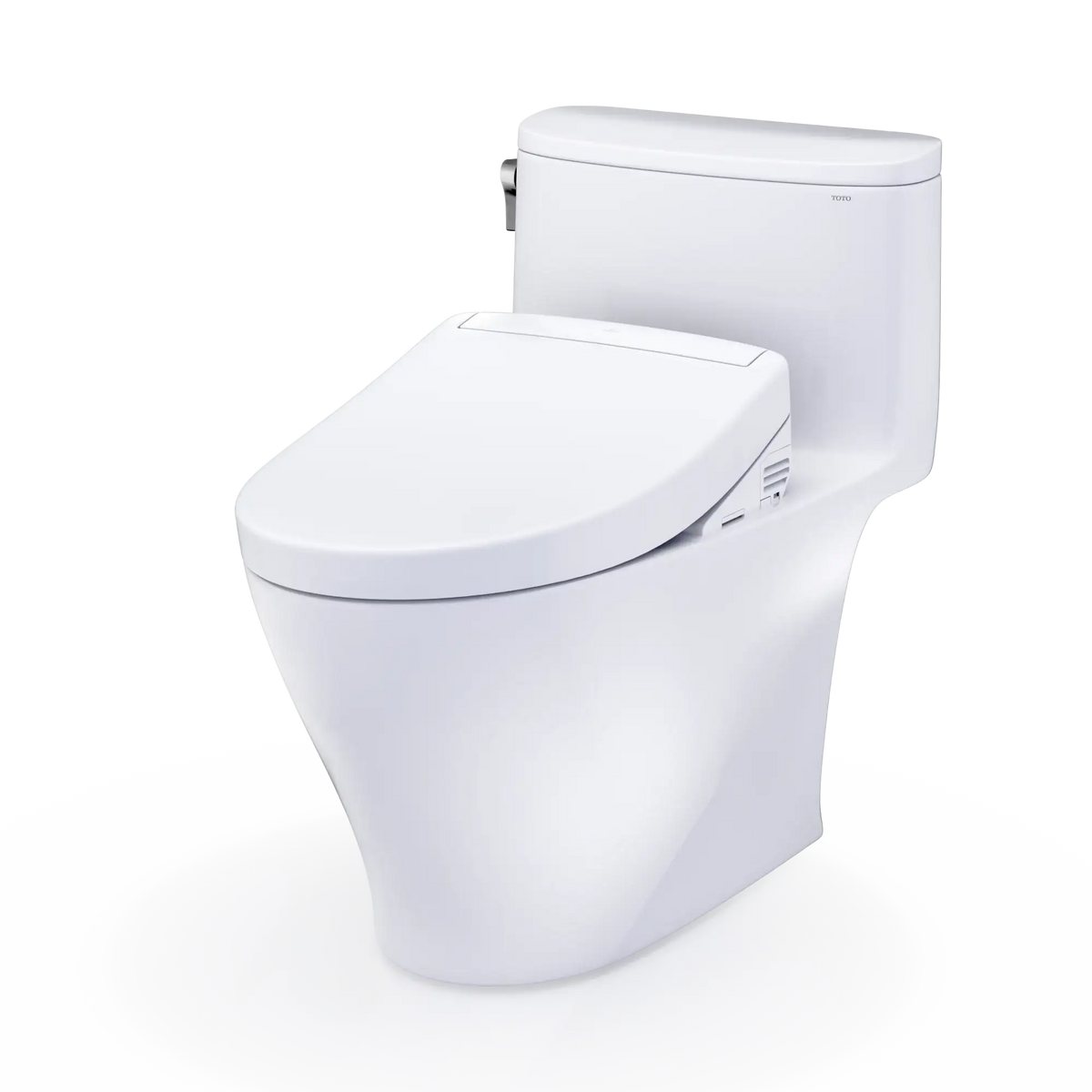 TOTO Nexus WASHLET+ S5 Two-Piece Elongated 1.0 GPF Universal Height Toilet with CEFIONTECT MW6423446CUFG#01