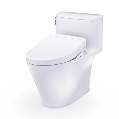 TOTO Nexus WASHLET+ S5 Two-Piece Elongated 1.0 GPF Universal Height Toilet with CEFIONTECT MW6423446CUFG#01