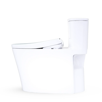 TOTO Aurora WASHLET+ S7A One-Piece Elongated 1.28 GPF Universal Height Toilet MW6864736CEFG#01