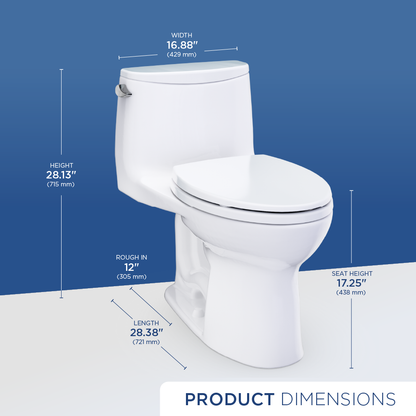 TOTO Ultramax MS608114CEFRG Dimensions