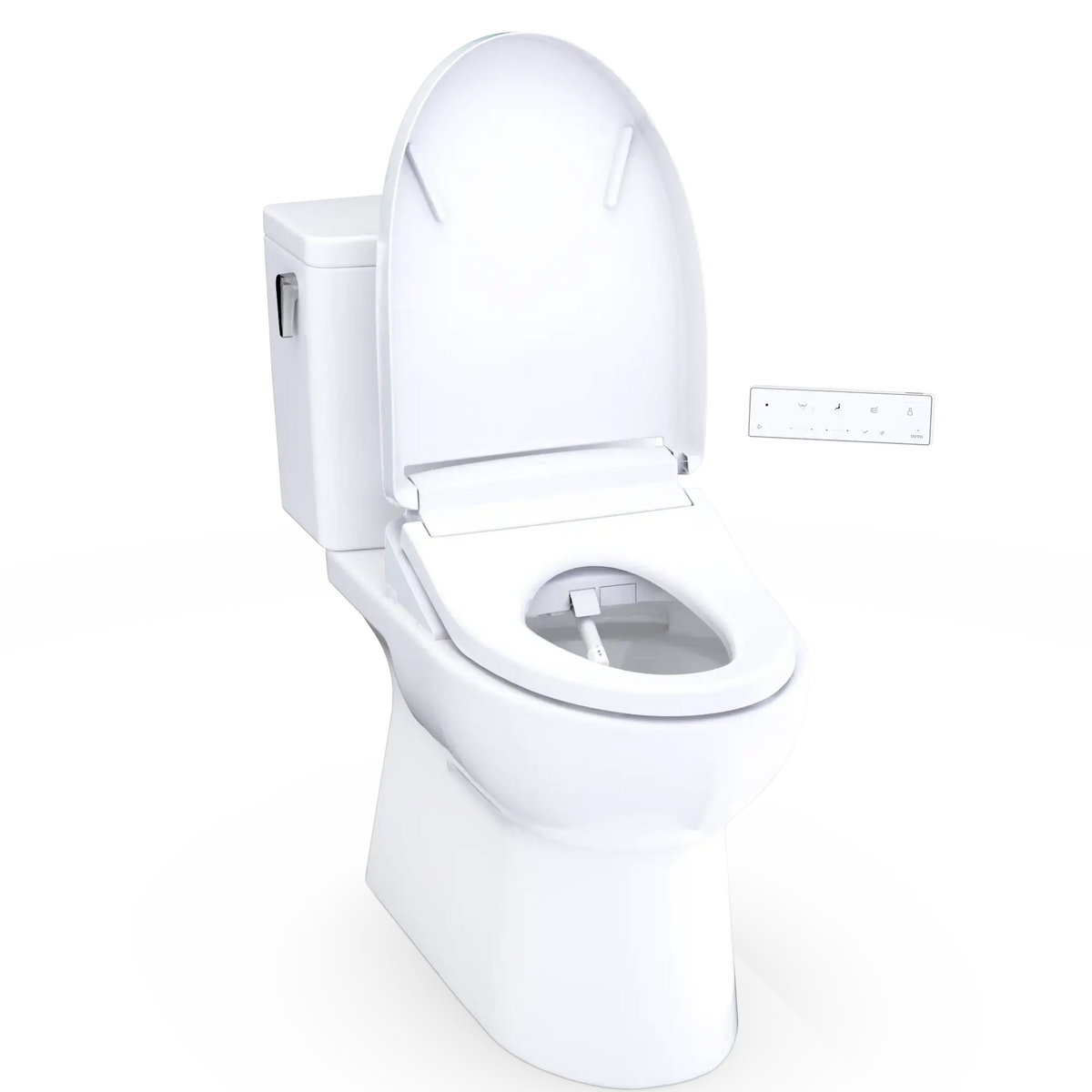 TOTO Glaston 1G WASHLET+ S5 Two-Piece Elongated 1.0 GPF Universal Height Toilet MW4723446CUFG#01