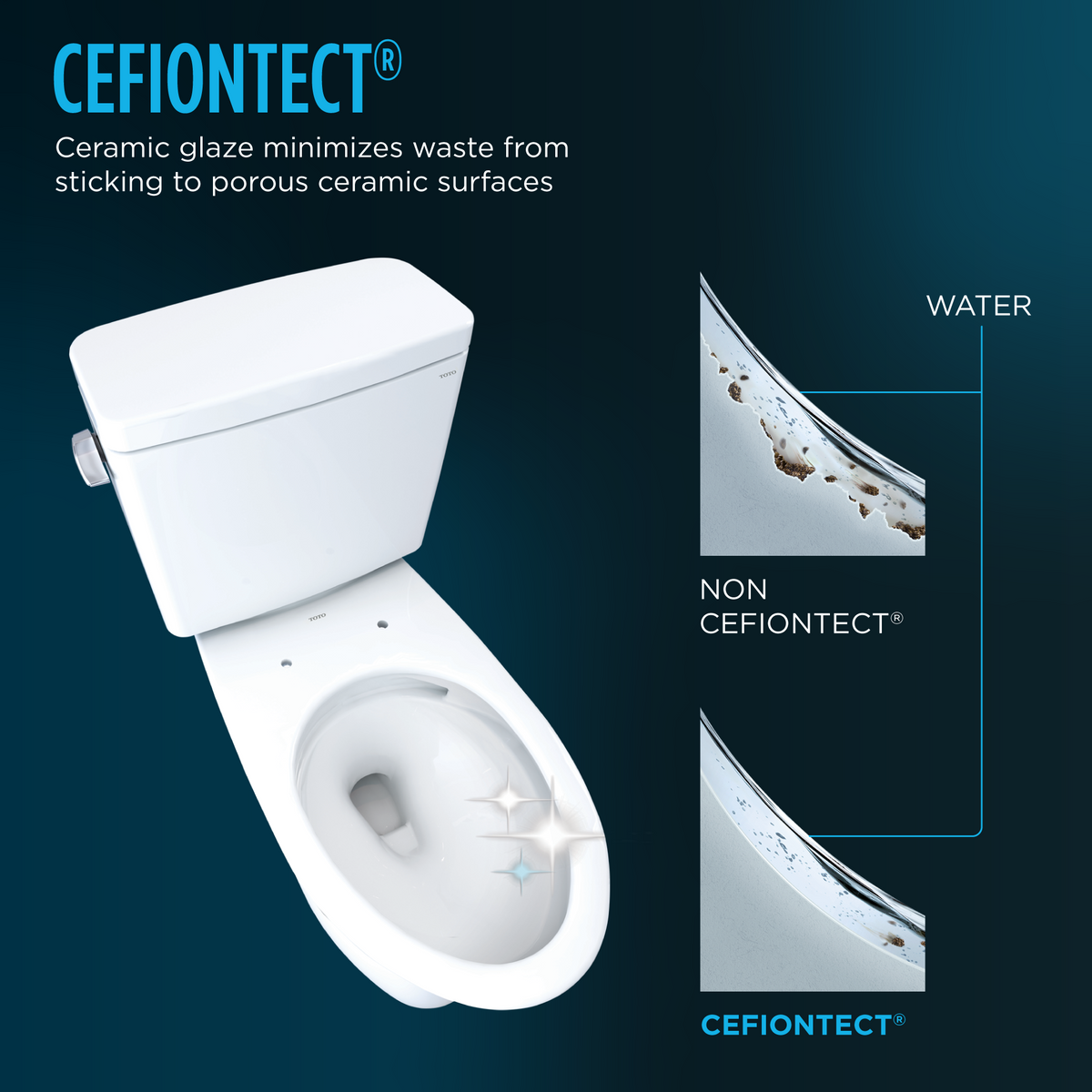 TOTO Guinevere One-Piece Elongated 1.28 GPF WASHLET+ Ready Universal Height Toilet with CEFIONTECT MS974224CEFG#12